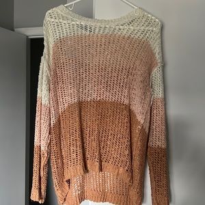 Waffle knit sweater